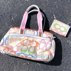 Coach purse and coin purse